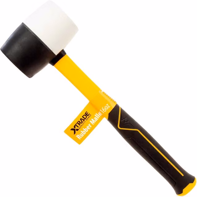 XTrade Soft Rubber Mallet in Black, White and Yellow