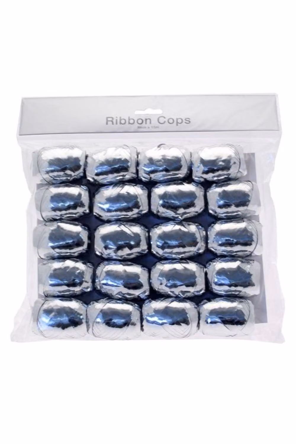 KDMD Metallic Silver Polyester Ribbon Bulk Pack – 2
