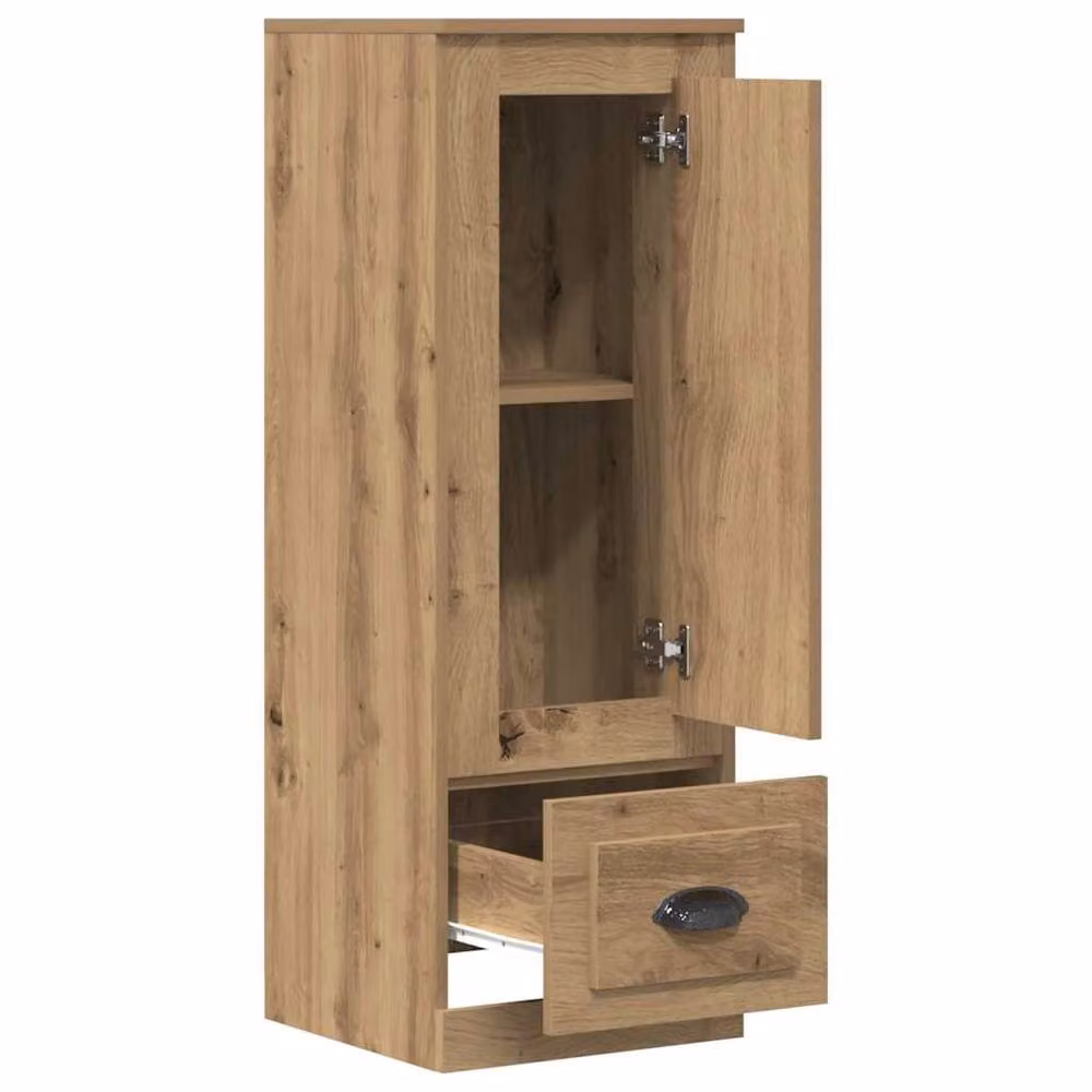 Berkfield Home Artisan Oak Highboard in Brown, W/D/H: 36 x 35.5 x 103.5 cm – 3