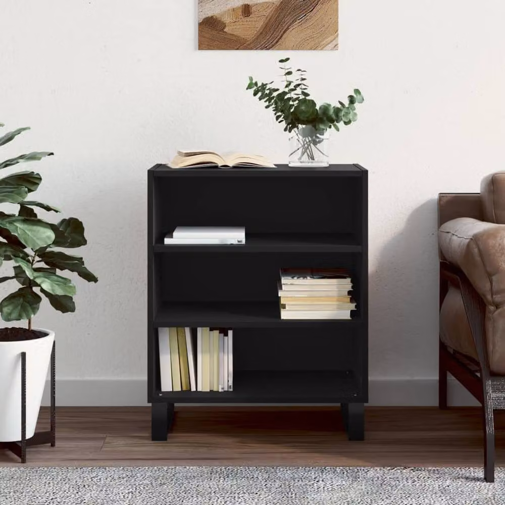 Berkfield Home Modern Black Matt Sideboard, W/D/H: 57 x 35 x 70 cm – 2