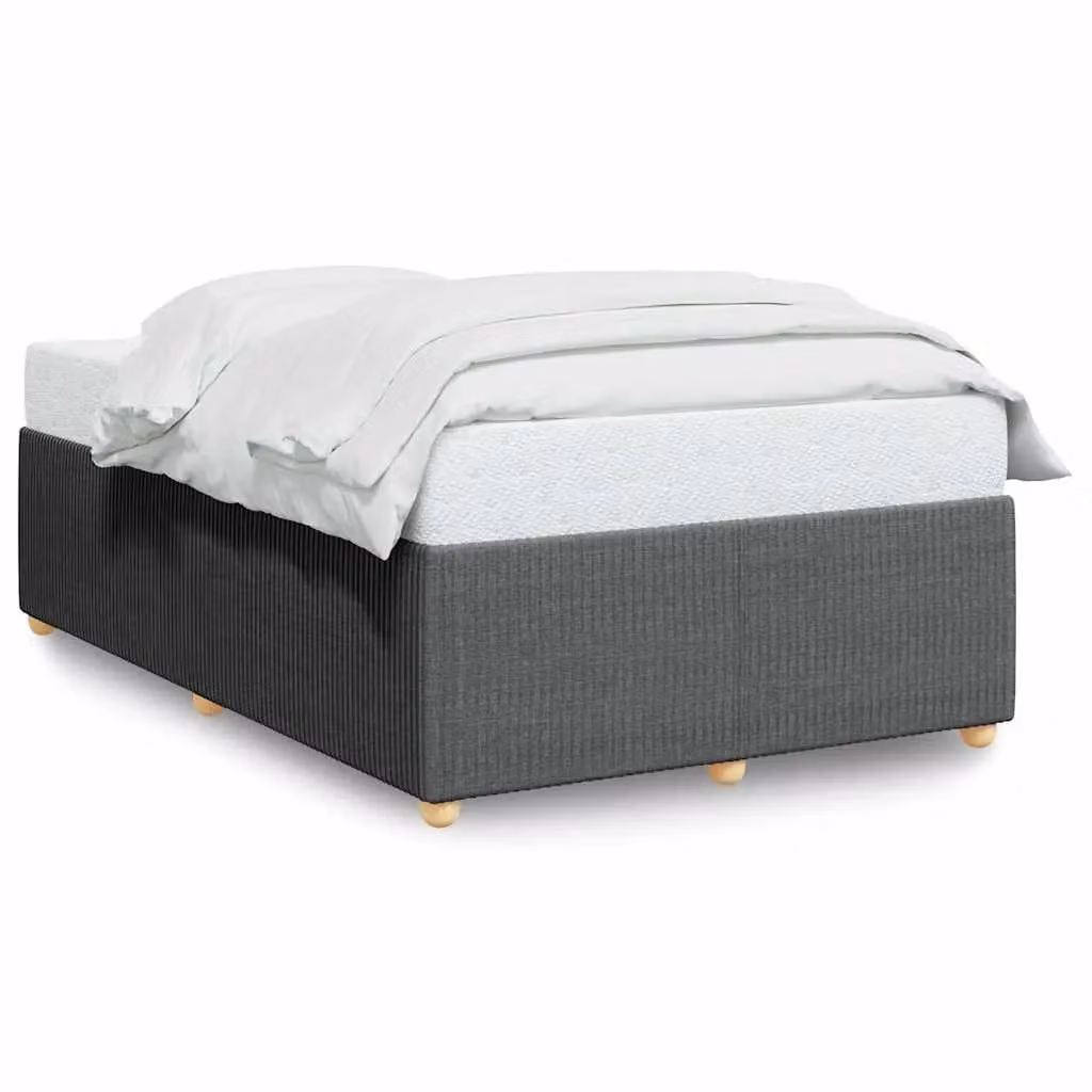 Berkfield Home Upholstered Double Bed Frame in Dark Grey Fabric, 140 x 200 cm – 2
