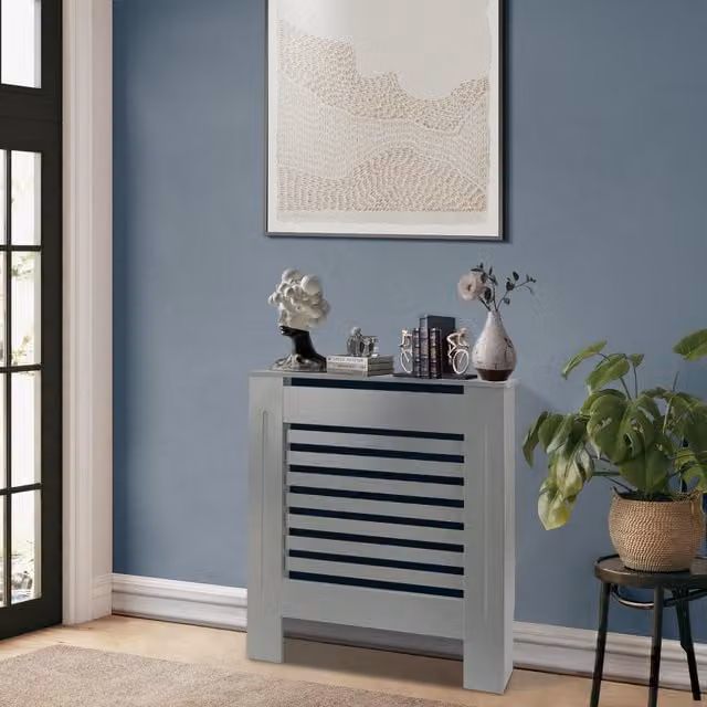 Groundlevel Grey Wooden Radiator Cover, Width: 78 cm