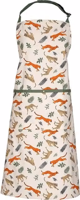 Dexam Leopard Print Adult Kitchen Apron in Multicolour