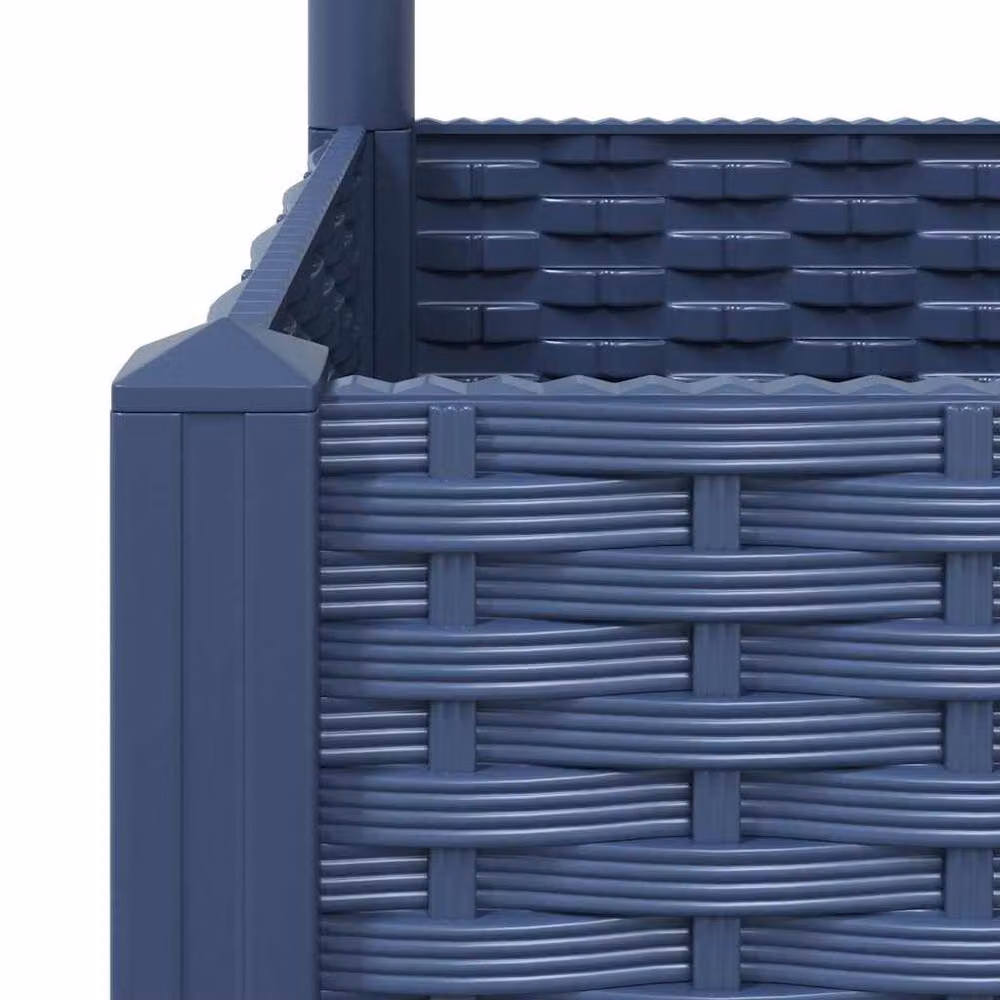 Berkfield Home Garden Planter with Trellis in Dark Grey, W/D/H: 40 x 40 x 136 cm – 4