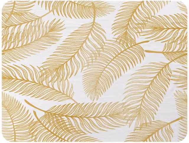 Benjamin Tate Design Golden Leaves Floral Fleece Blanket in Gold, W/D/H: 120 x 150 cm – 2