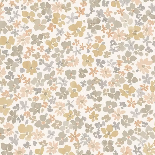 Grandeco Floral Botanical Vintage Wallpaper in Multicolour Beige, Green and Blue