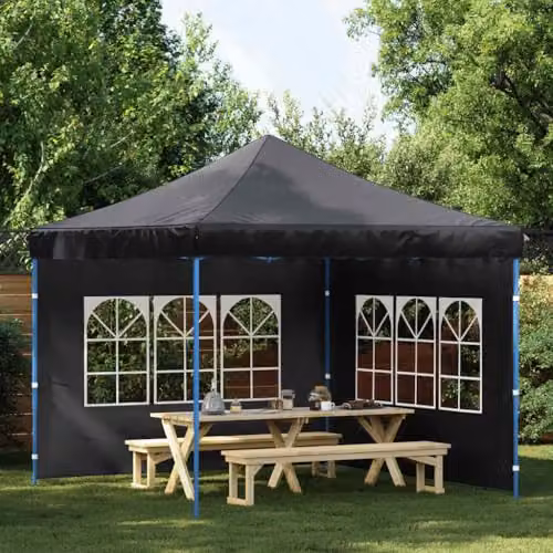 vidaXL Anthracite Gazebo with Steel Frame, W: 300 cm, D: 300 cm, H: 195 cm – 2