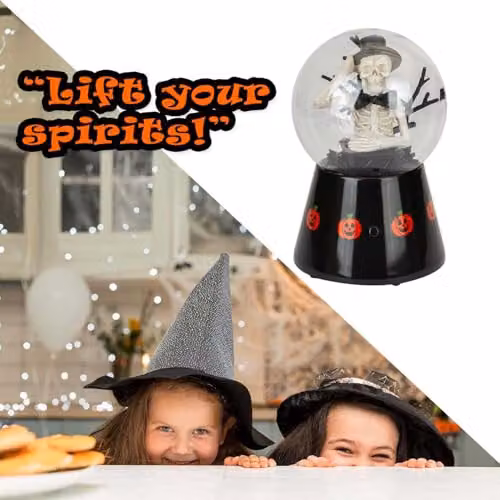 VFM e-Store Halloween Globe Light Up Trinket Decoration, Black, W: 17 cm, D: 10 cm, H: 1 cm – 7