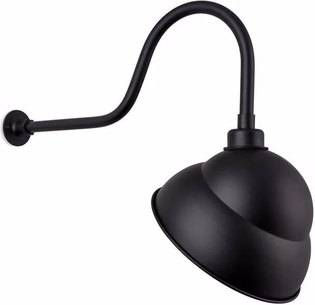 Netlighting Sign Outdoor Wall Light with 9 inch Reflector in Black, IP43, E27