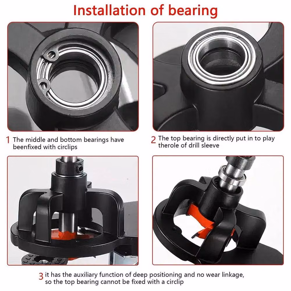 SPETLEK 35mm Hinge Jig Drill Guide and Wood Hole Cutter in Black Aluminum Alloy – 3