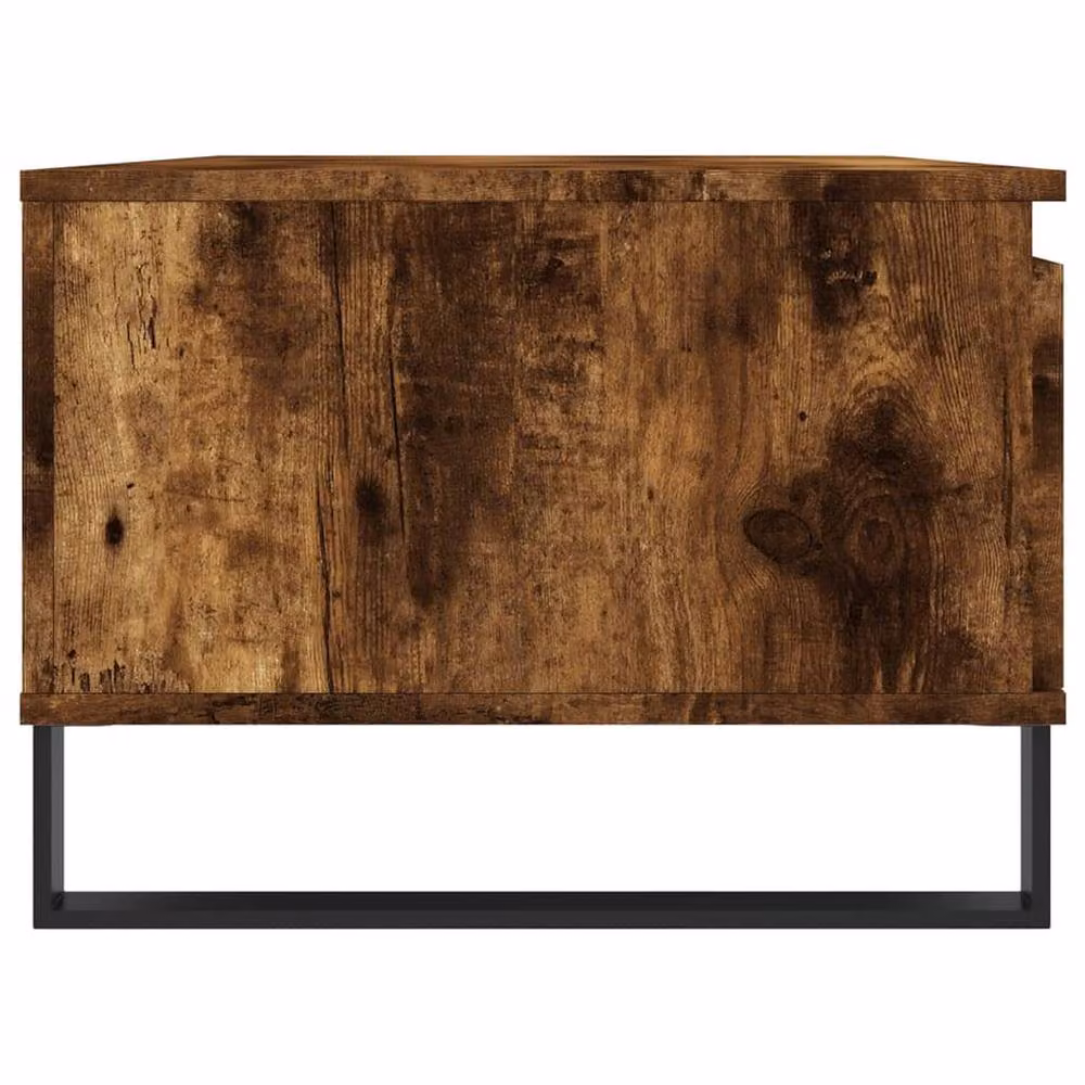 Berkfield Home Modern Rectangular Coffee Table in Smoked Oak Brown, W/D/H: 90 x 50 x 36.5 cm – 4