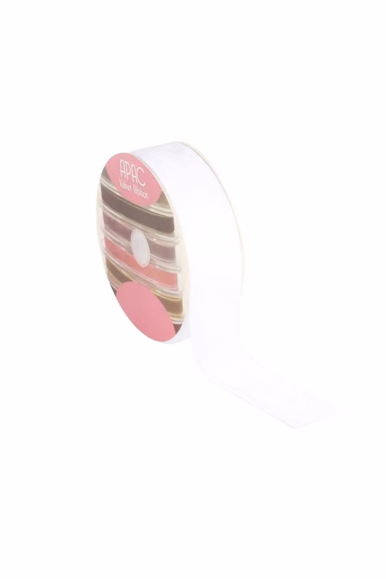 KDMD White Velvet Ribbon, Width: 5 cm, Length: 20 m