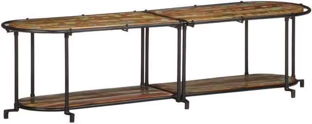 Berkfield Home Industrial TV Cabinet in Brown Solid Reclaimed Wood W/D/H: 160 x 42 x 40 cm – 1
