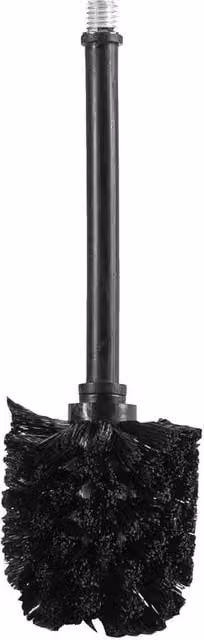PAWNORA Replacement Toilet Brush Head in Black with Stainless Steel
