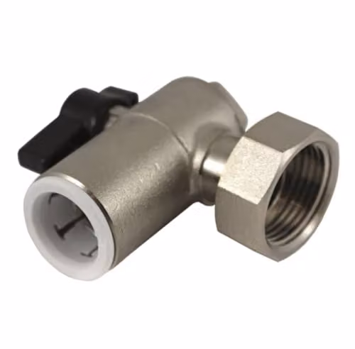John Guest Speedfit 22mm Angle Ball Valve in Silver