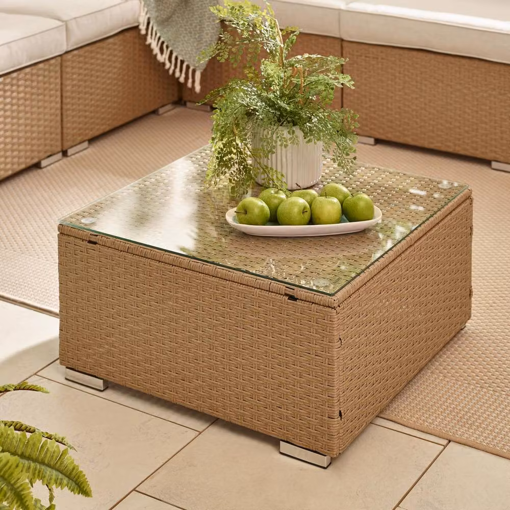 FurnitureboxUK Orlando 8 Seat Modular Outdoor Garden Rattan Sofa Set in Beige – 4