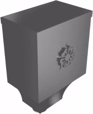 ARP Aluminium Round Swaged Mercury Hopper 63mm Anthracite Grey 7016 Matt