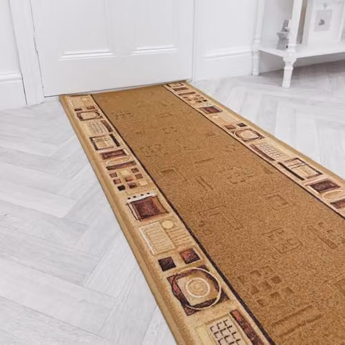 runrug Jena Loop Pile Hallway Runner Rug, Beige, W: 66 cm, L: 180 cm