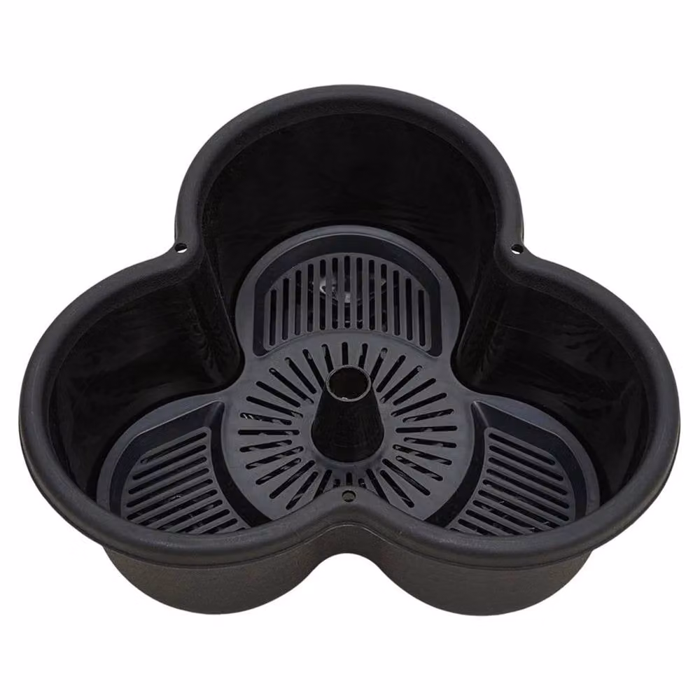 SPETLEK Black Plastic Stackable Strawberry Planter Tub Set of 5 – 3
