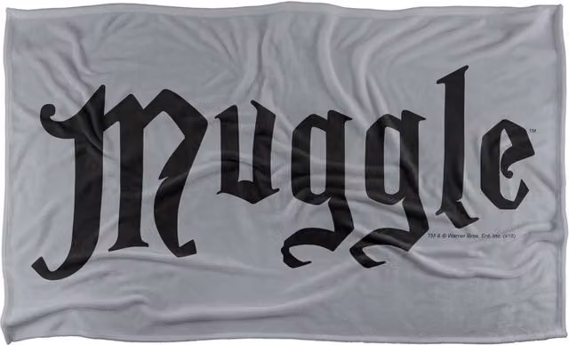 Warner Bros. Harry Potter Muggle Silky Touch Super Soft Fluffy Throw Blanket, Extra Large, Grey Multicolour