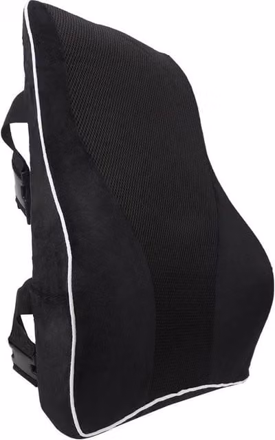 NESTLUNE Memory Foam Lumbar Support Back and Seat Cushion in Black, W/D/H: 190 x 100 x 1 cm