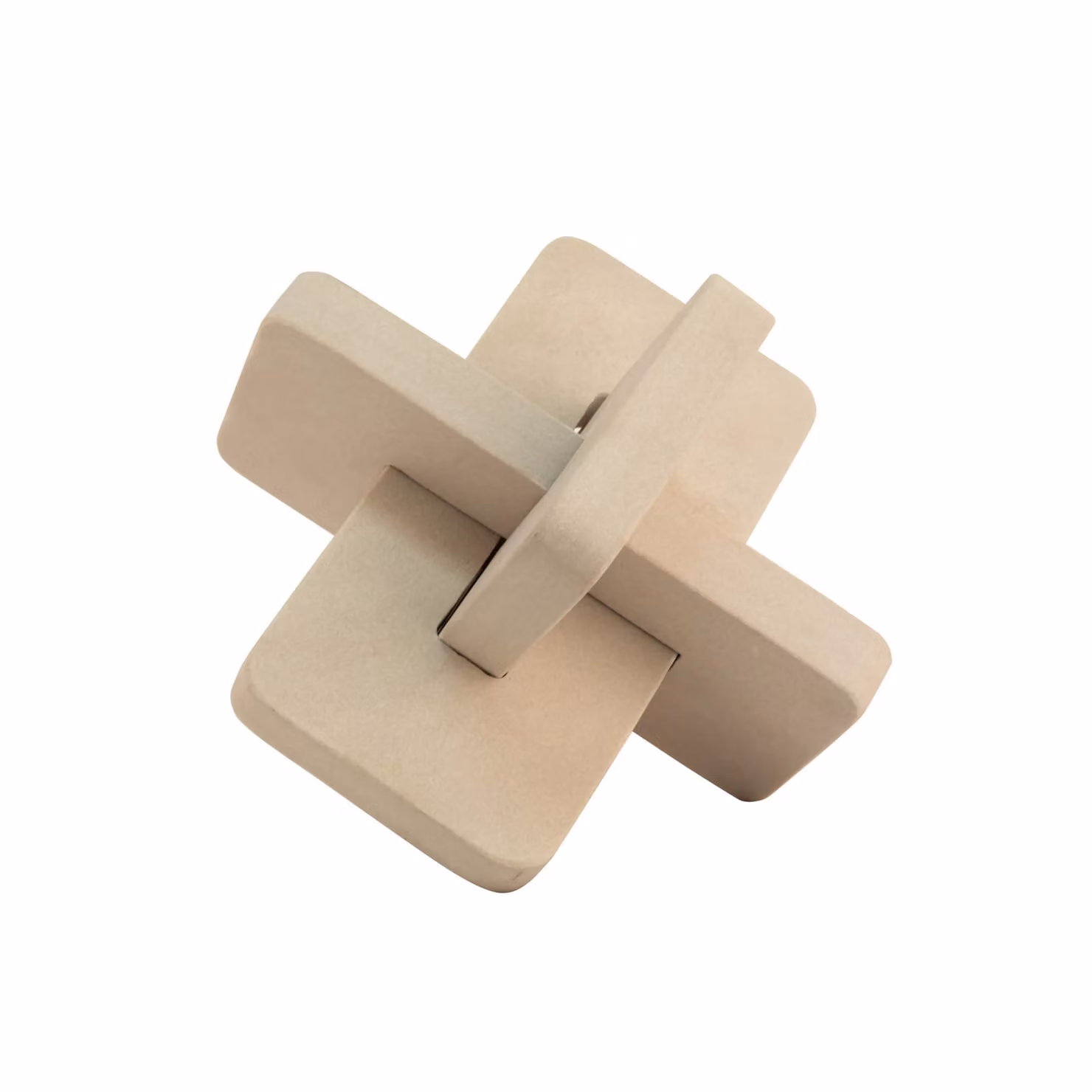 Dome Deco TABOR Beige Stone Abstract Minimalist Tabletop Centrepiece