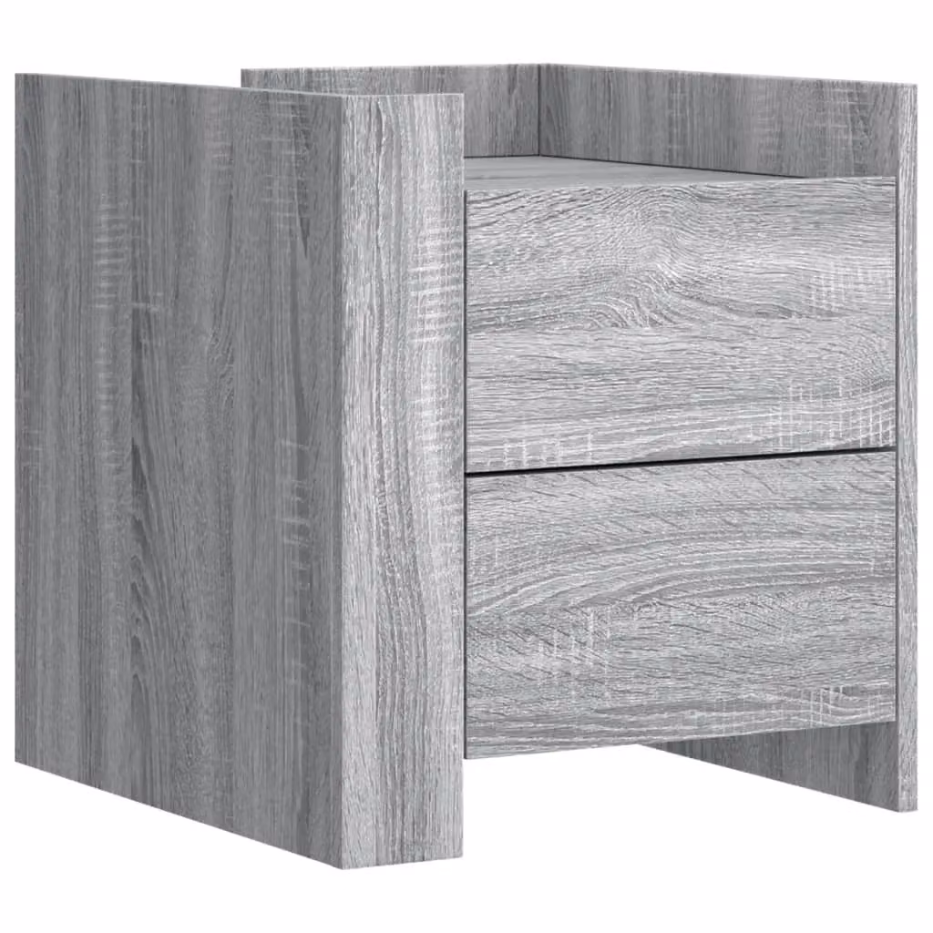Berkfield Home Grey Sonoma Bedside Cabinet in Engineered Wood W/D/H: 45 x 50 x 50 cm – 2