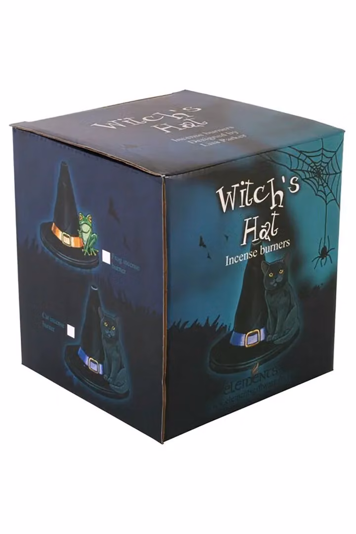 KDMD Witch Hat with Cat Incense Cone Holder, Grey – 2