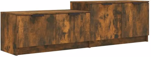 Berkfield Home Modern TV Cabinet in Smoked Oak Brown, W: 158.5 cm, D: 45 cm, H: 45 cm – 1