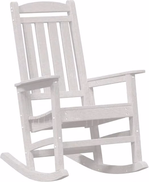 Berkfield Home Garden Rocking Chair in White, W/D/H: 70 x 92 x 108 cm – 1