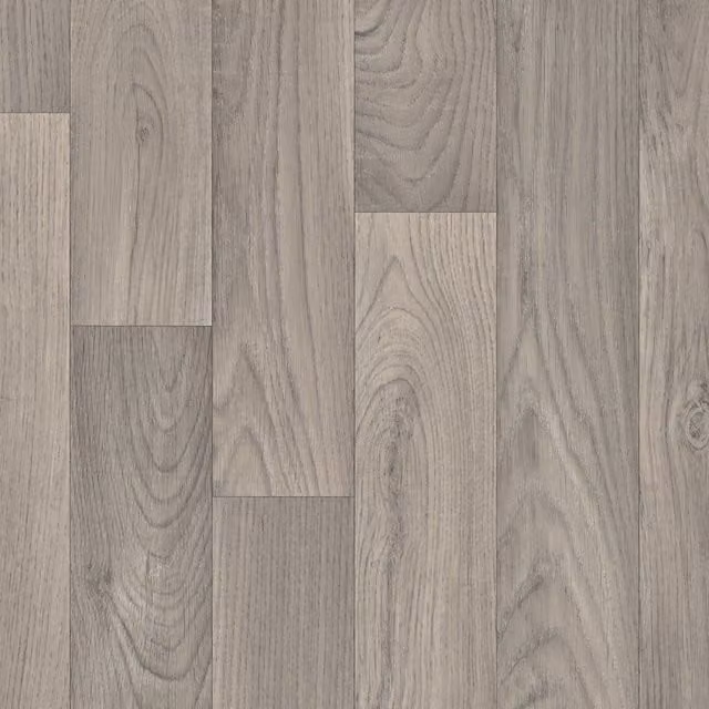 Vinyl Flooring UK Wood Effect Grey Cushion Backed Vinyl Flooring Sheet, W: 100 cm, L: 200 cm, Thickness: 2.8 mm