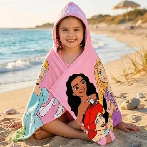 Disney Princess Hooded Wrap Towel for Women in Pink – 4