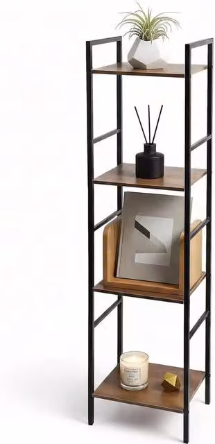 Havendro 4 Tier Industrial Storage Rack in Brown and Black – 1