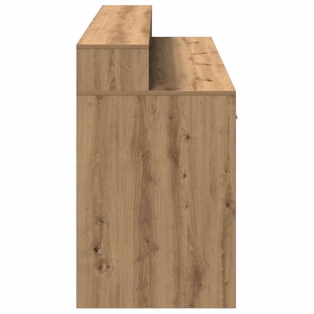 Berkfield Home Gaming Desk with LED Lights in Artisan Oak Brown, W/D/H: 160 x 55 x 91 cm – 5