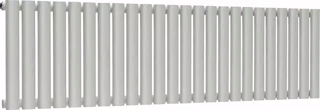 Lux Heat Oval Horizontal Radiator in Dove Grey, W/H: 144 x 40 cm