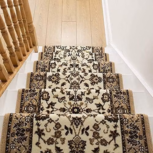 runrug Oriental Stair Runner in Beige, W: 60 cm, L: 450 cm – 2