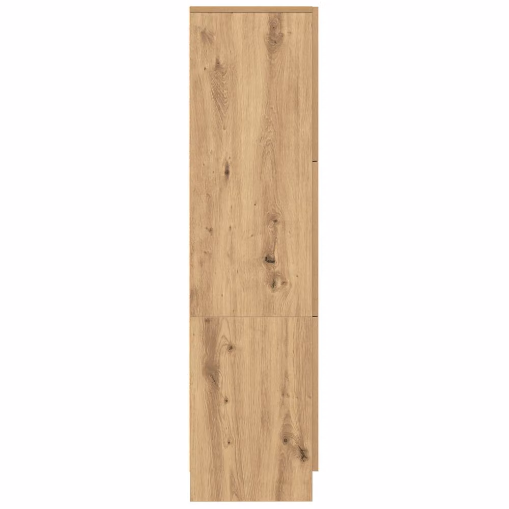 Berkfield Home Artisan Oak Sideboard in Brown, Large Engineered Wood Storage Unit – 2