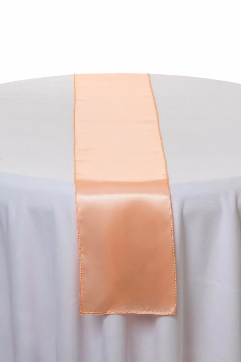 Neel Blue Satin Table Runner in Blue