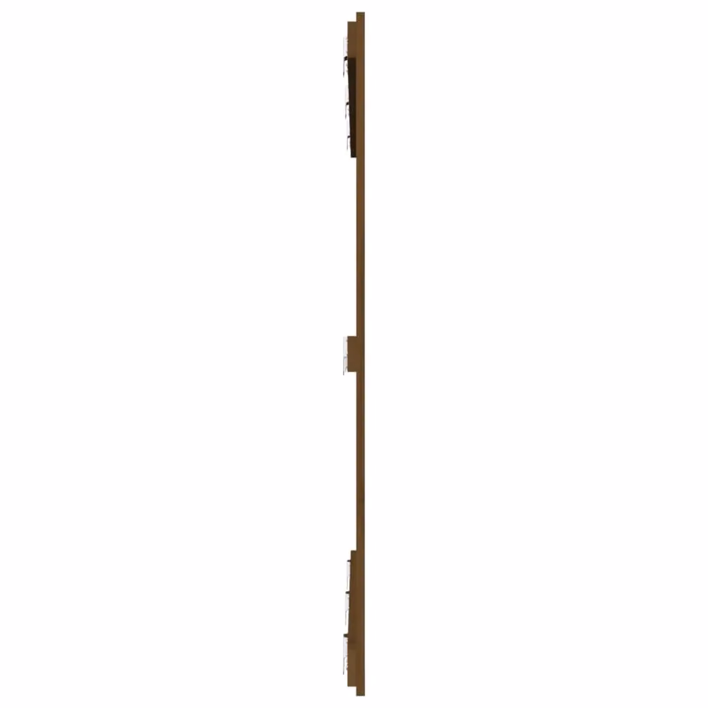 Berkfield Home Wall Headboard in Honey Brown Solid Pine Wood, W: 146.5 cm, D: 3 cm, H: 110 cm – 3