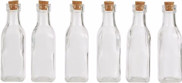 Orsina Tromso 6 Piece Leakproof Small Transparent Glass Bottles