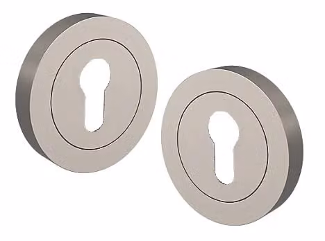 Golden Grace 52mm Round Rose Escutcheon for 3/5 Lever Locks in Satin Nickel Silver