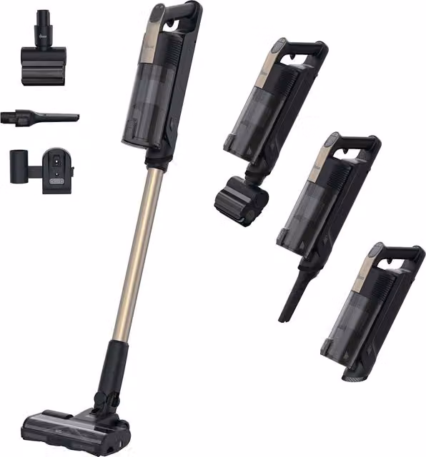 Livingandhome 400W Bagless Cordless Vacuum Cleaner with Motorised Pet Tool in Black and Gold