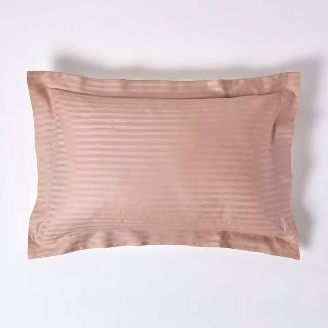 Homescapes 330 Thread Count Egyptian Cotton Percale Oxford Pillowcase in Beige