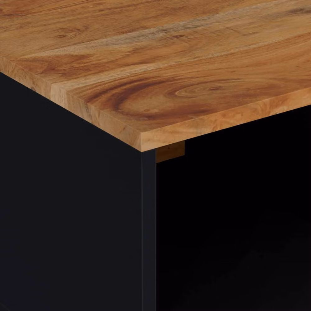 Berkfield Home Beautiful Coffee Table in Brown, Acacia and Engineered Wood, W: 80 cm, D: 50 cm, H: 40 cm – 3