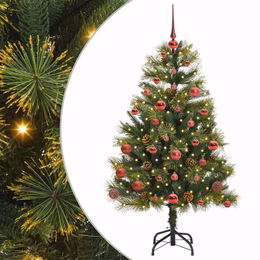 Berkfield Home Artificial Hinged Christmas Tree in Green, 150 cm – 2