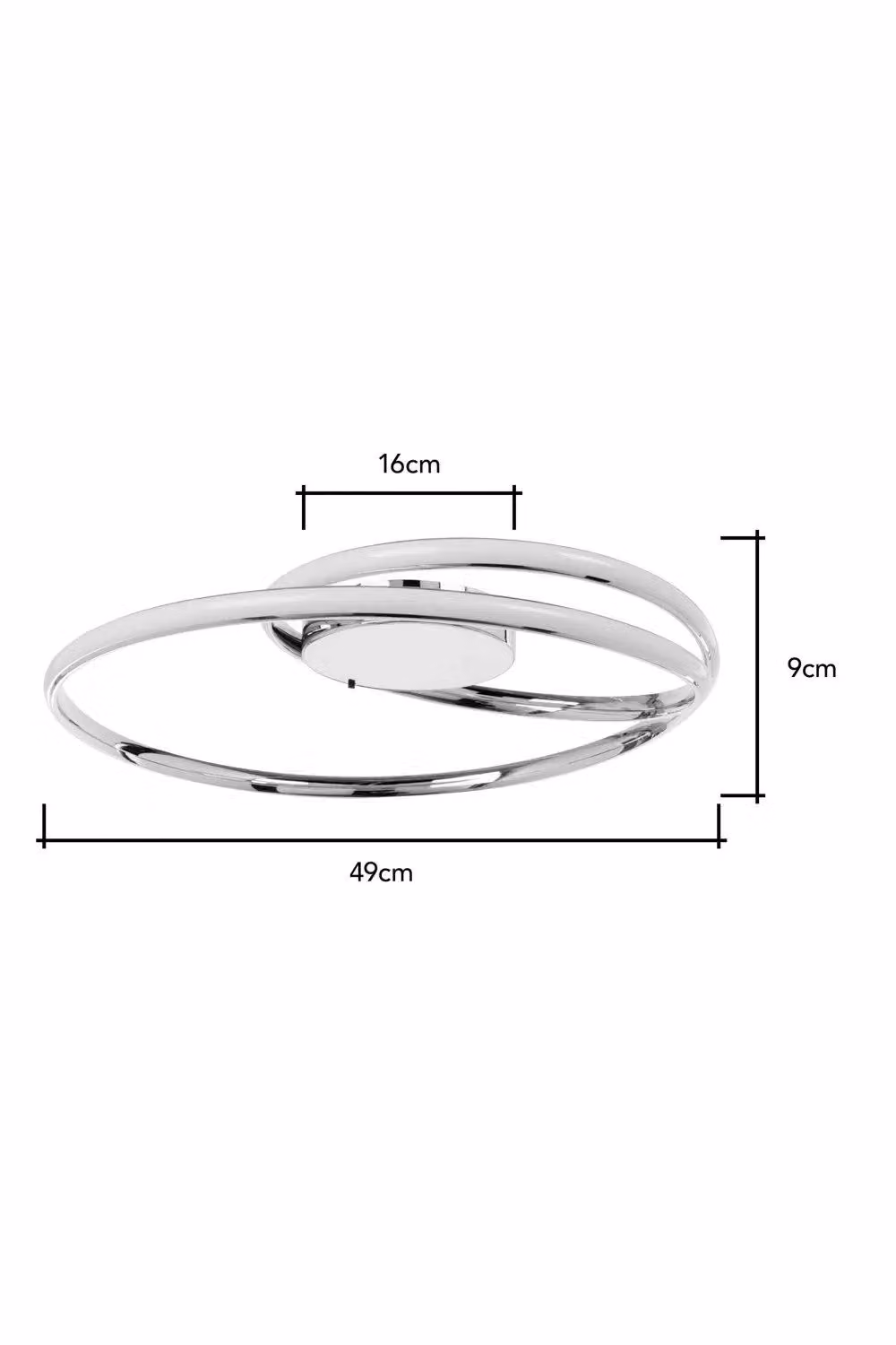 BHS Lighting Renzo RGB Colour Changing Flush Ceiling Light in Silver and Chrome – 3