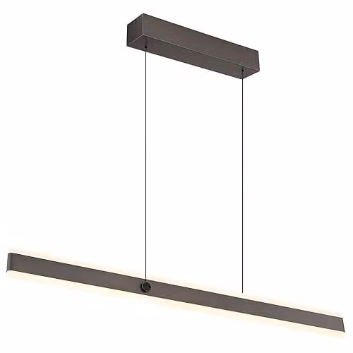 Globo Lighting Netlighting Gebaldo LED Pendant Light, Grey and Chrome, Dimmable with Remote Control, 36W – 1