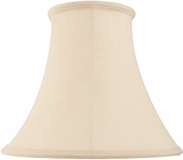 Loops Round Bell Handmade Fabric Lampshade in Beige and Multicolour