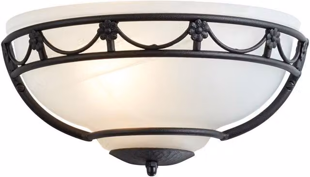 Netlighting Carisbrooke Black Indoor Wall Uplighter with E27 Socket