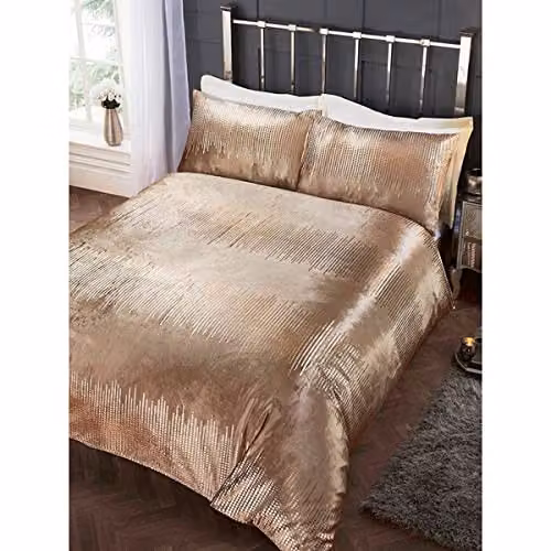 Rapport Home Tiffany Gold Duvet Cover and Pillowcase Set – 1